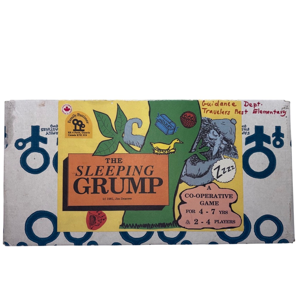 Vintage Board Game Kids Co-operative The Sleeping Grump Family Pastimes